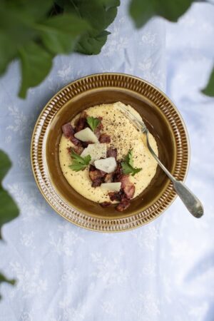 Polenta alla carbonara